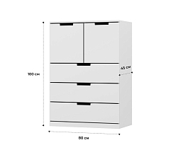 Изображение товара Комод Нордли 40 white ИКЕА (IKEA) на сайте adeta.ru